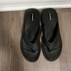 Okabashi Breeze Women’s Flip Flip Sandals, Black, Size M/L, Size 8.5